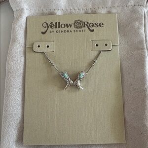 Silver Necklace with Turquoise Accent